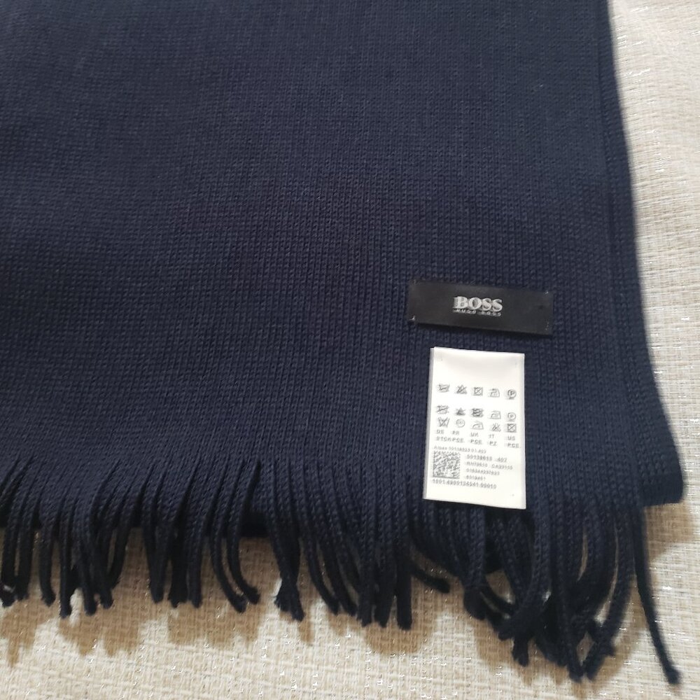 Hugo Boss Scarf Dark Navy Blue